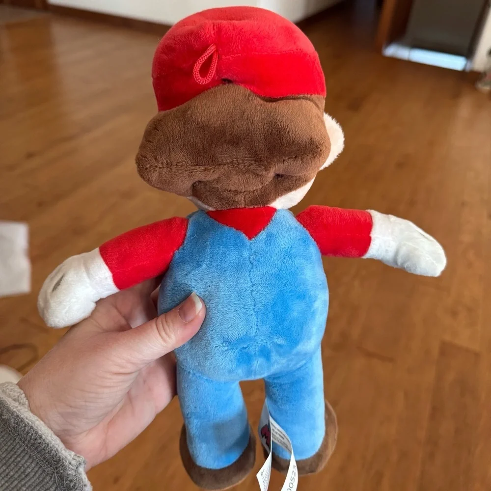 Nintendo Super Mario Plush Stuffed Toy 12” 2023 Blue Overalls Red Hat 12” Doll